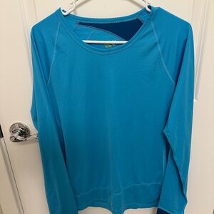 Mountain Hardwear Women's Long Sleeve Active Shirt, Size Large - Blue
